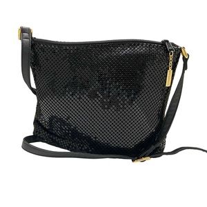 Vintage Whiting & Davis Black Metal Mesh Shoulder Bag